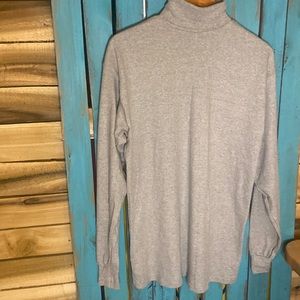 Vintage The Alps cotton turtleneck sweater solid gray size large Made in USA